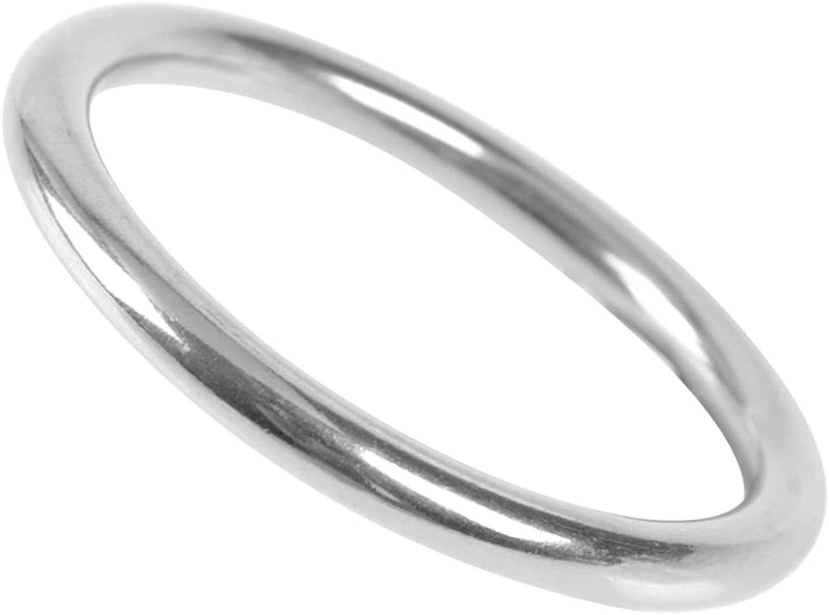 SnelShoppen - 25/30/35/40/45/50mm Binnen Diameter Metaal Ronde Ringen voor Camping, Gelaste 304 RVS O-Ringen, Hondenlijnen, Beugelprojecten