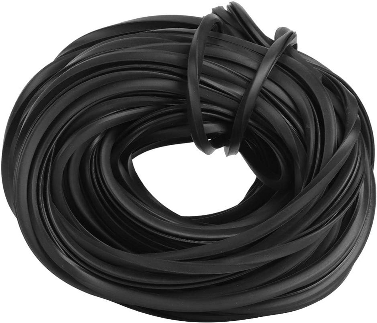 SnelShoppen - Rubber Sealing Strip 4m/10m/18m Universele Zwarte Groentekas Weerstrip, Glasafdichtingsrubber Kabel Voor Groentekas Benodigdheden (18m)