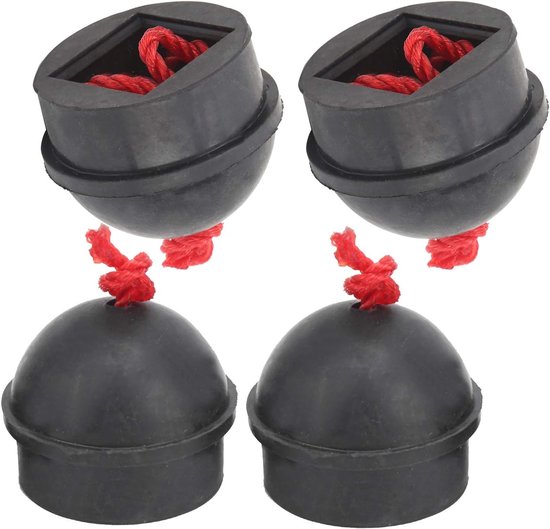 SnelShoppen - Pool Cue Chalk Holder 4pcs - Billiard Chalk Houder met Koord - Rubber Chalkhouder - Zwart - Perfect voor Biljart en Pooltafels van Snelshoppen — afbeelding 5