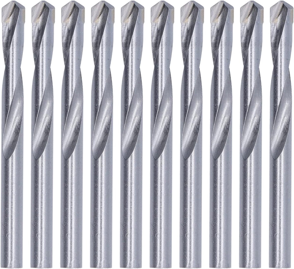 10pcs 8mm Tungsten Carbide Drill, Tungsten Steel Straight Shank Spiral Drills for Stainless Steel Alloy Metal Plastic - ShopVlot