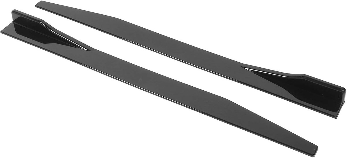 SnelShoppen - Car Side Skirt 2Pcs Universele 120cm/47.2in Zwarte Side Skirt Splitter Lip Winglet Diffuser voor Auto