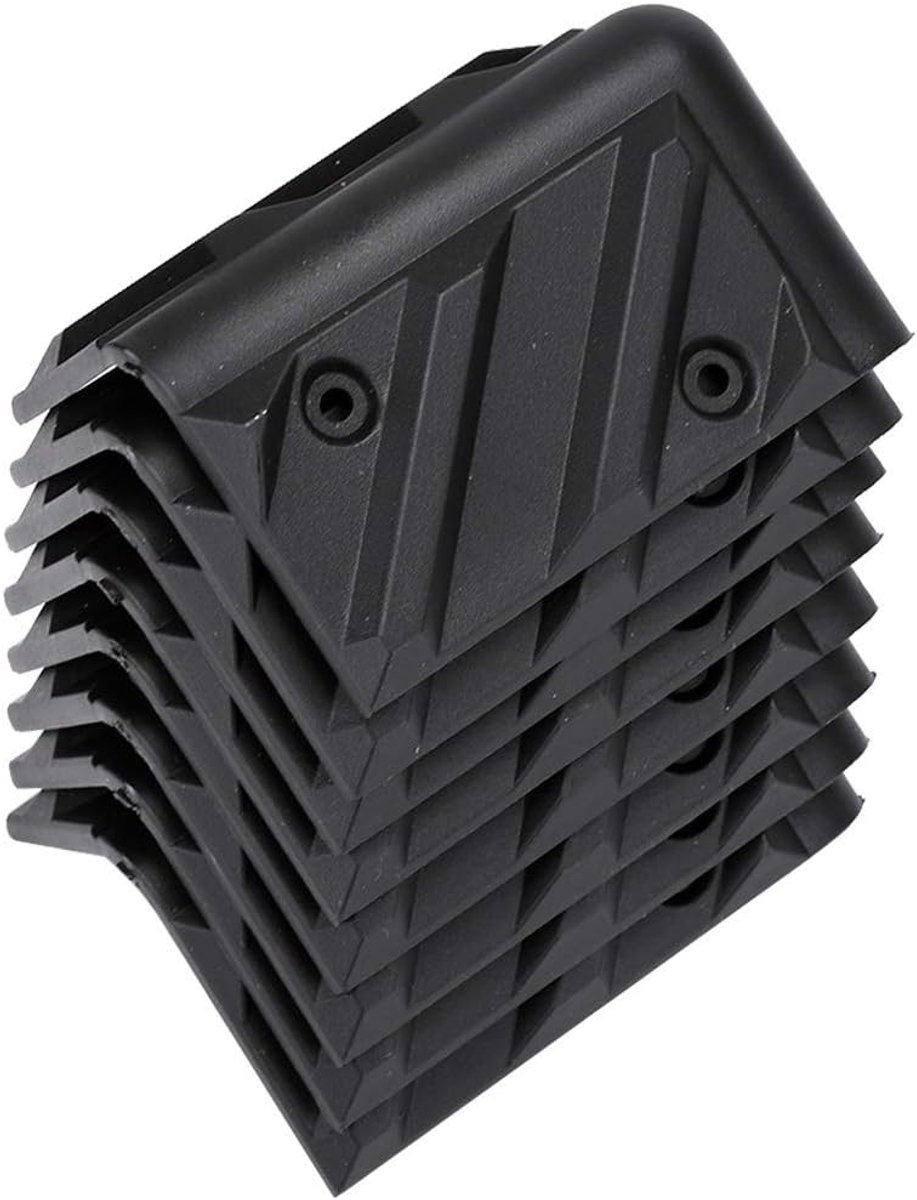 8pcs Thickening Speaker Corner Protector, Cabin Corner Protection Plastic Right Angle Black Wrap Corner With Screwsets - ShopVlot