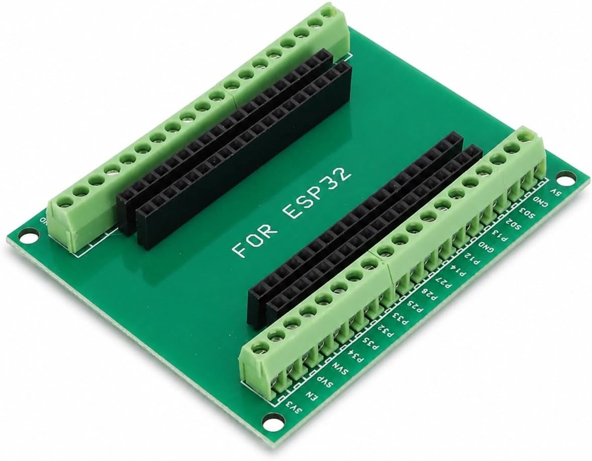 SnelShoppen - 2 Stuks ESP32 Breakout Board - 38-Pin Dubbelaard CPU - 2.4GHz WiFi Bluetooth Ontwikkelbord - Laag Energieverbruik - Ideaal voor Microcon