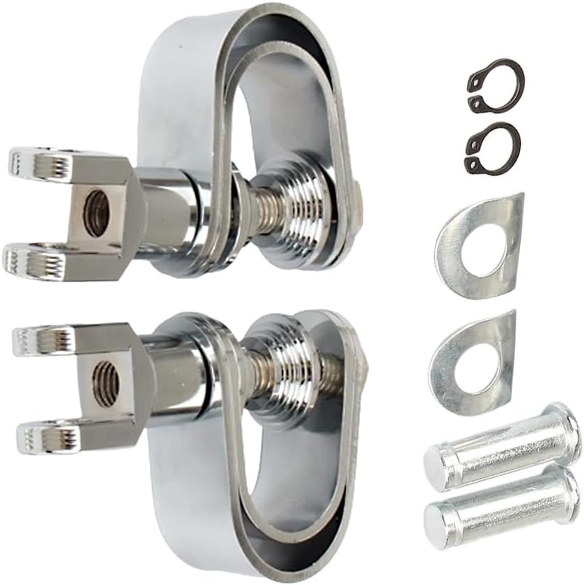 SnelShoppen - Voetsteun Bevestigingsklemmen voor Motor, Engine Guard Voetsteunen 2.50-3.20CM, Roestvrij Staal, Duurzaam en Stabiliteit, Inclusief Mont