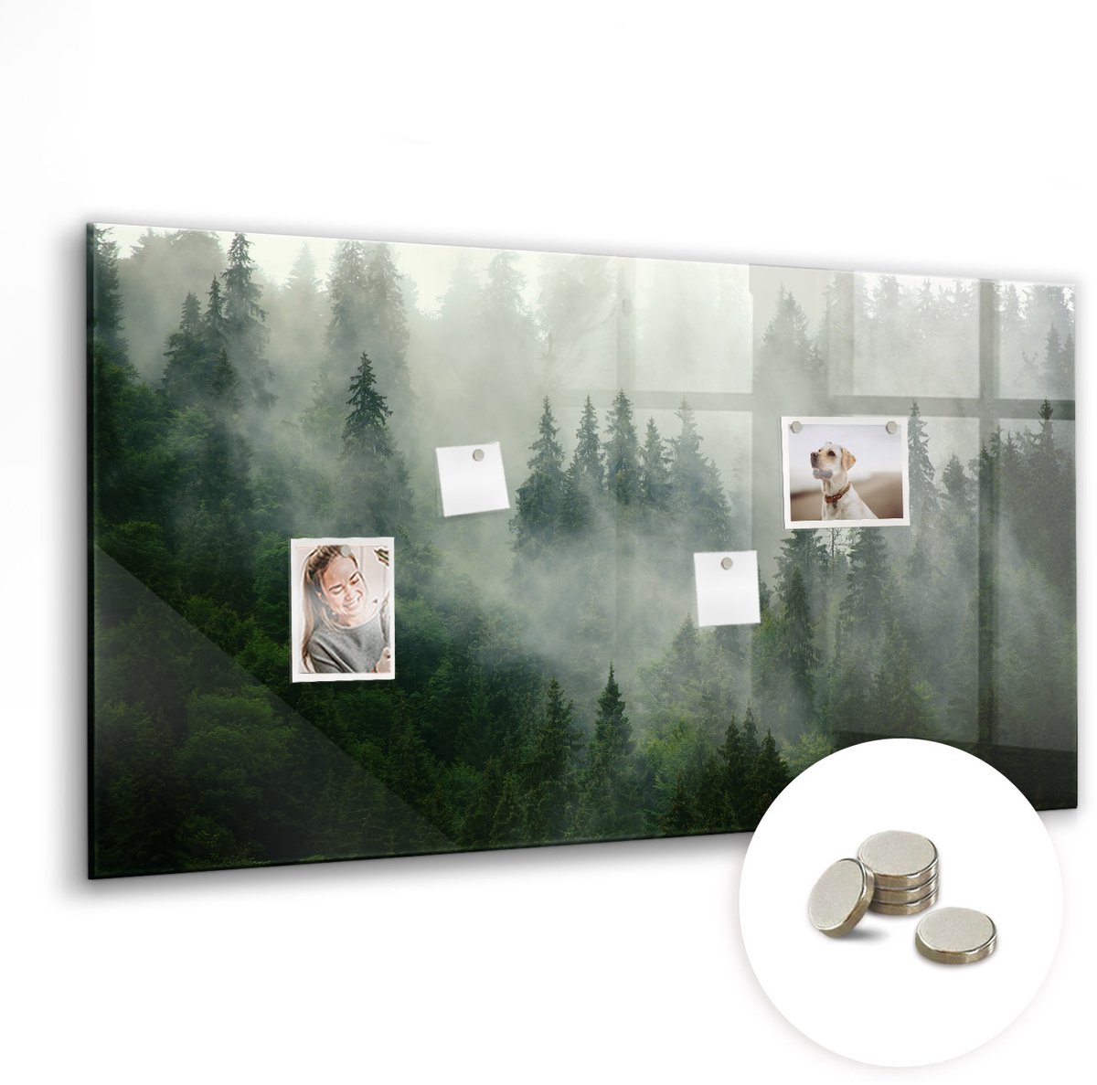 Coloray Glazen Magneetbord - Magnetisch Bord Specerijen op lepels - 120x60 cm - Groente Magneetbord - Magnetic Board - Keuken Decoratie