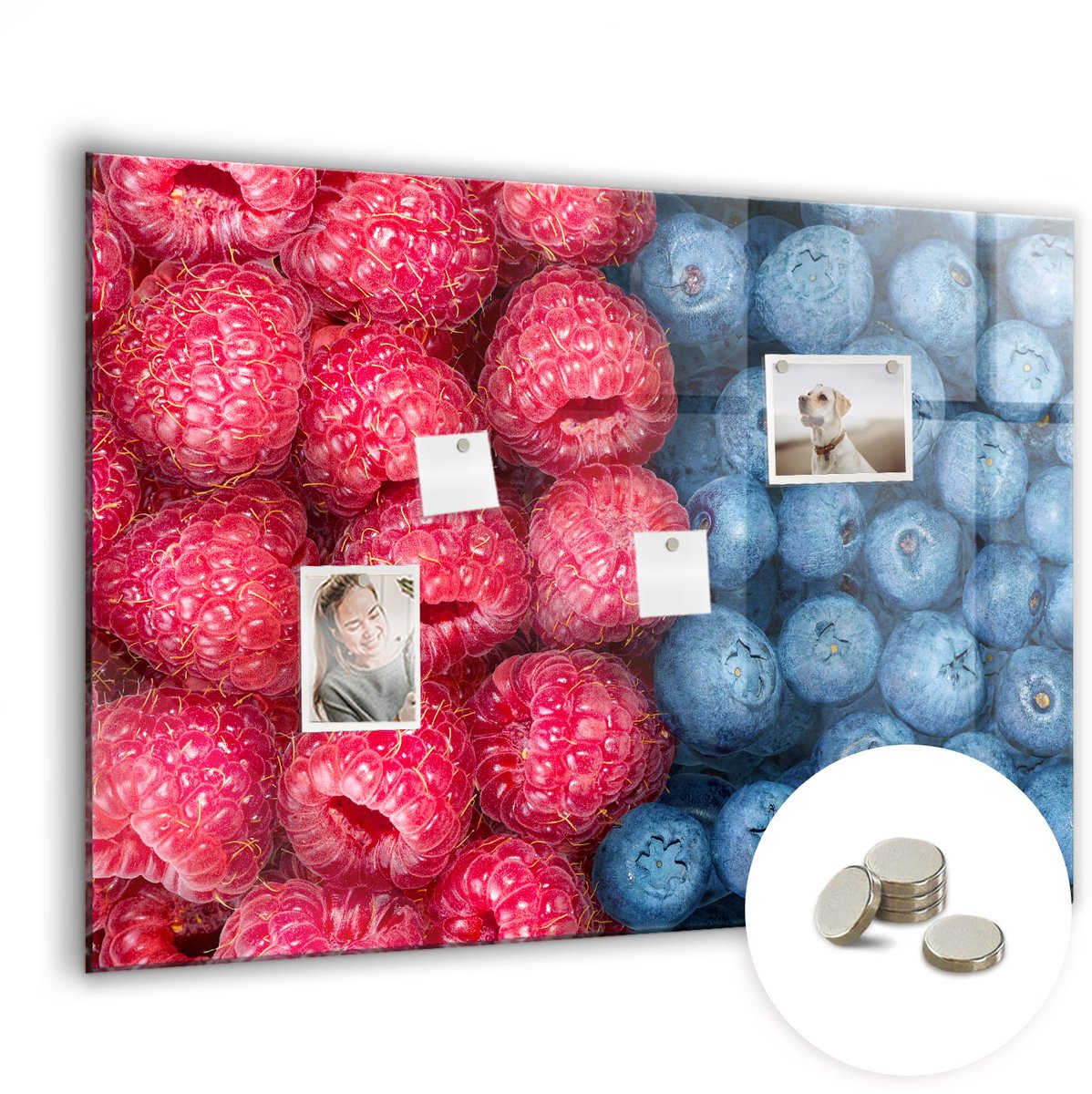 Coloray Glazen Magneetbord - Magnetisch Bord Koffiebonen - 100x70 cm - Veelkleurig Magneetbord - Magnetic Board - Keuken Decoratie