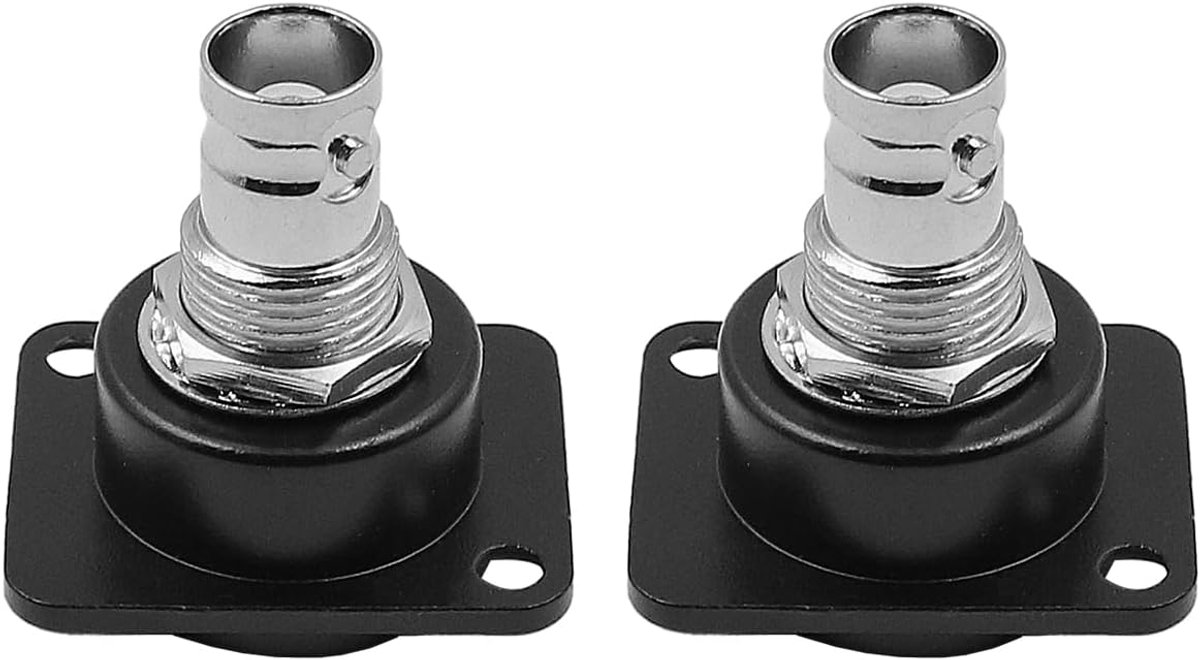 SnelShoppen - 2PCS D-type Dual BNC Plug Connector Chassis Panel Mount Adapter - Duurzaam Materiaal - Ideaal voor Audio Monitoring en Communicatiesyste