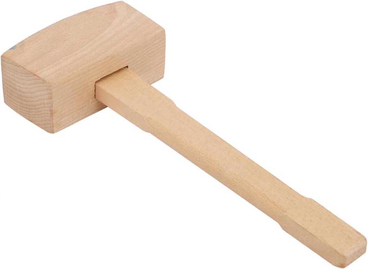 SnelShoppen - Professionele Hout Hamer, Houten Hamer voor Houtbewerking, Ergonomische Hamer voor Beitel, Bouw en Speelgoed, Houtbewerking Gereedschap