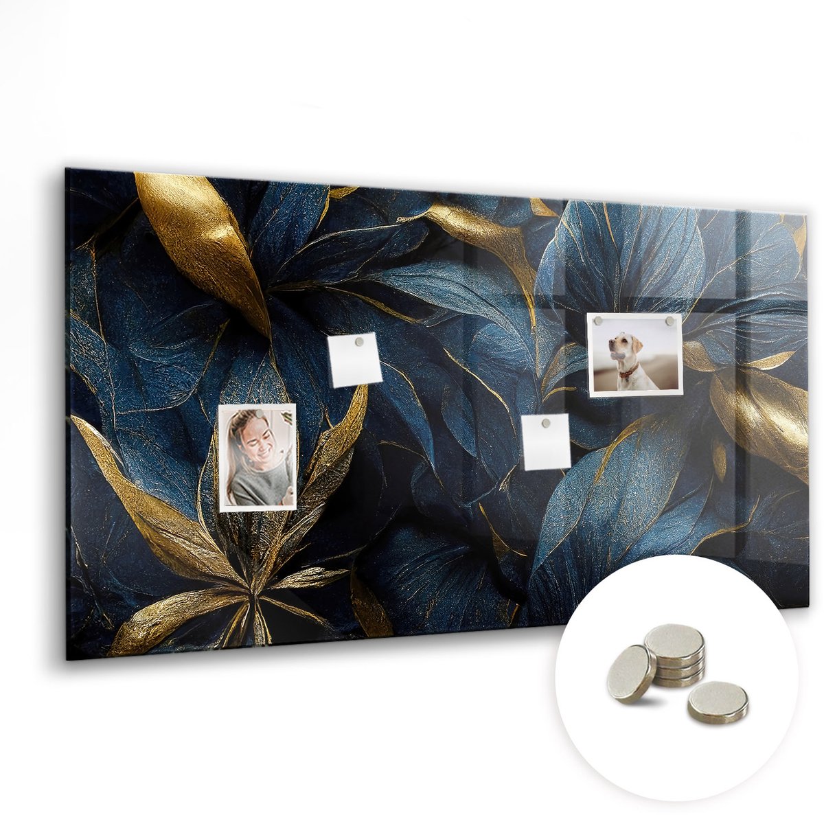 Coloray Glazen Magneetbord - Magnetisch Bord Berglandschap - 120x60 cm - Zwart Magneetbord - Magnetic Board - Woonkamer Decoratie