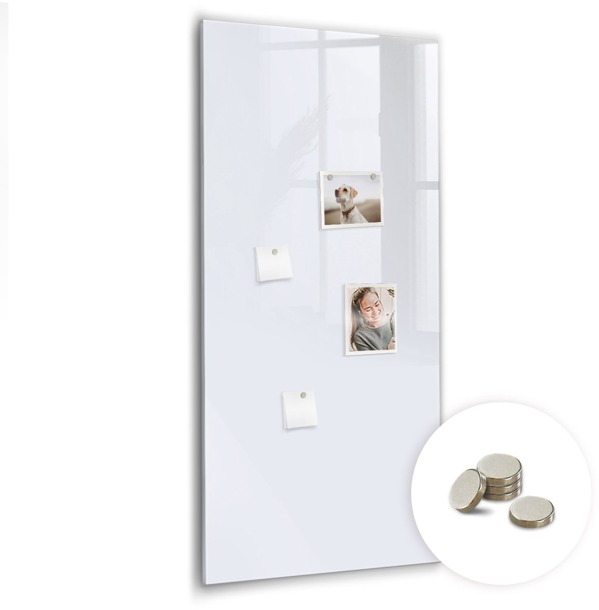 Coloray Glazen Magneetbord - Magnetisch Bord - 60x120 cm - Wit Magneetbord - Magnetic Board - Memobord