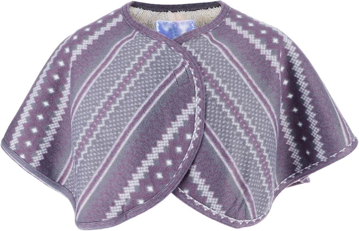 SnelShoppen - Dubbelzijdige warme pluche schoudercape met verwarmde schouders, zachte warmtewrap voor de nek, schouderbeschermer voor ouderen, comfort