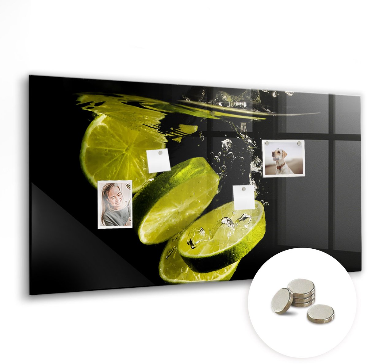 Coloray Glazen Magneetbord - Magnetisch Bord Natuurflamingo's - 120x60 cm - Groente Magneetbord - Magnetic Board - Woonkamer Decoratie