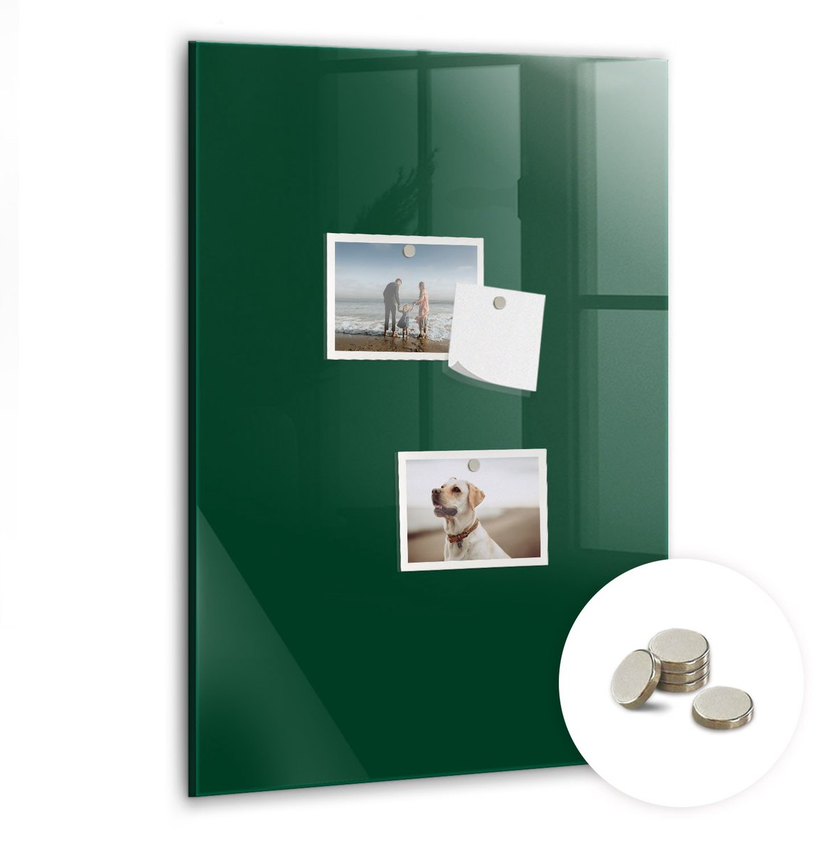 Coloray Glazen Magneetbord - Magnetisch Bord Bruine kleur - 40x60 cm - Groente Magneetbord - Magnetic Board - Wanddecoratie