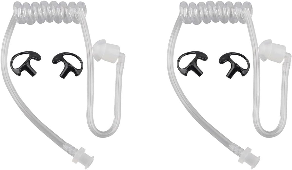 Acoustic coil tube audio kit - zachte siliconen oordopjes - geluidsisolatie - ideaal voor walkie talkie - ShopVlot