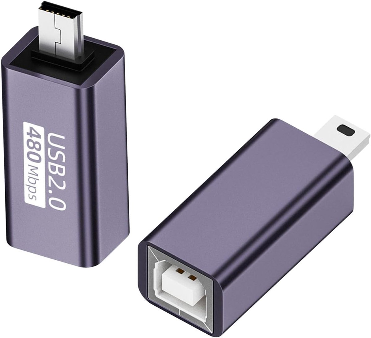 SnelShoppen - Mini USB naar MIDI Adapter, 480Mbps, Mini USB Plug naar USB B Bus Connector, 7W Opladen, Aluminium Behuizing voor Muziekinstrumenten, Pr