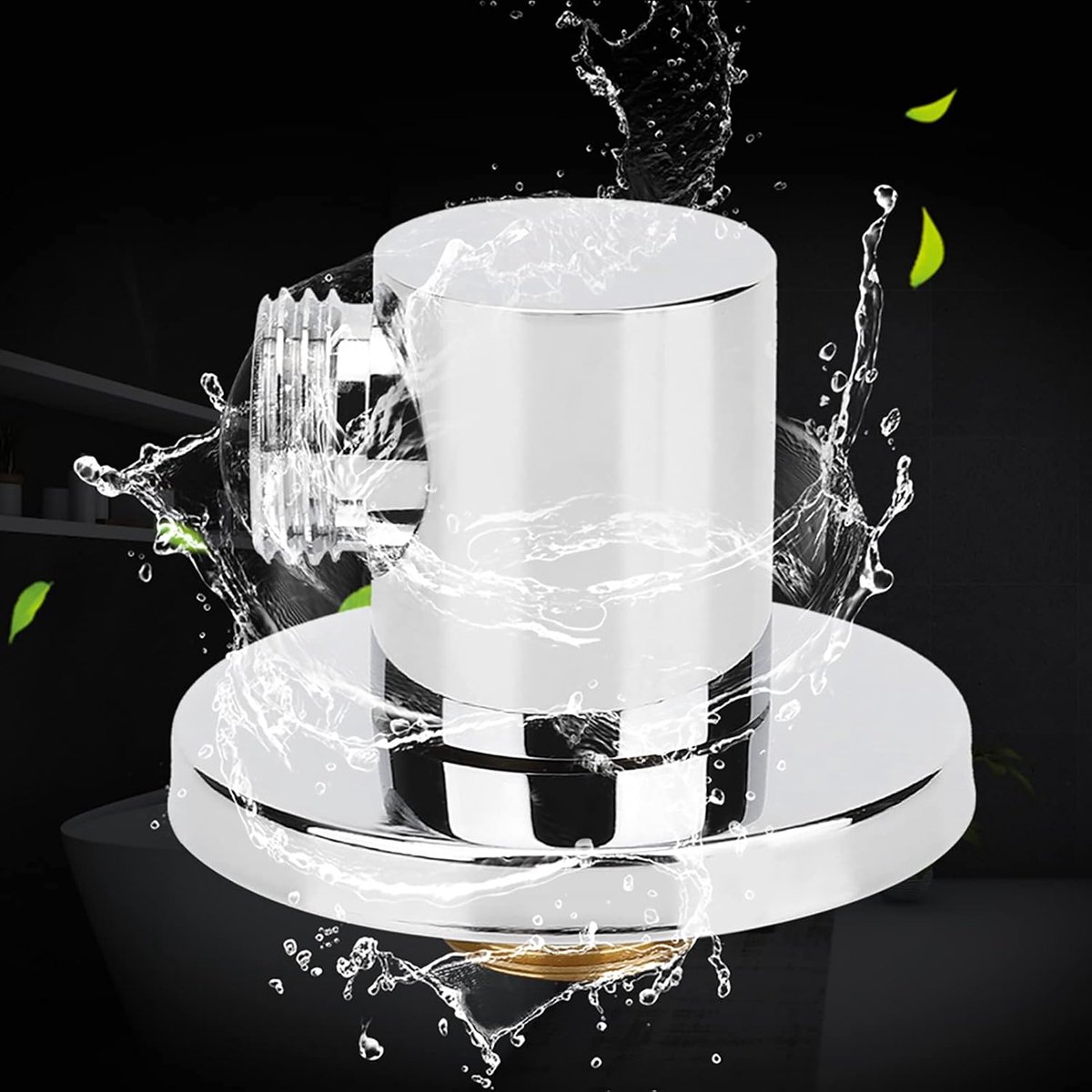 SnelShoppen - Wandconnector Douche Slang, Messing Huishoudelijk Koper Muur Bevestigde Douche Slang Connector Wandbocht Badkamer Accessoires G1/2in