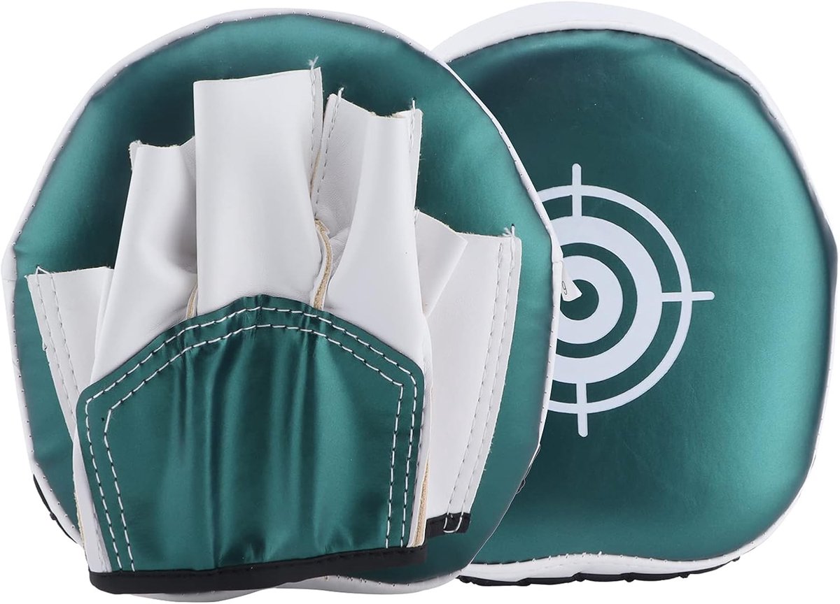 SnelShoppen - Boxing Cushions, Gebogen Stootkussens Set van PU Leer, Schokbestendig voor Sanda Training, Taekwondo en Kinderen, Groen