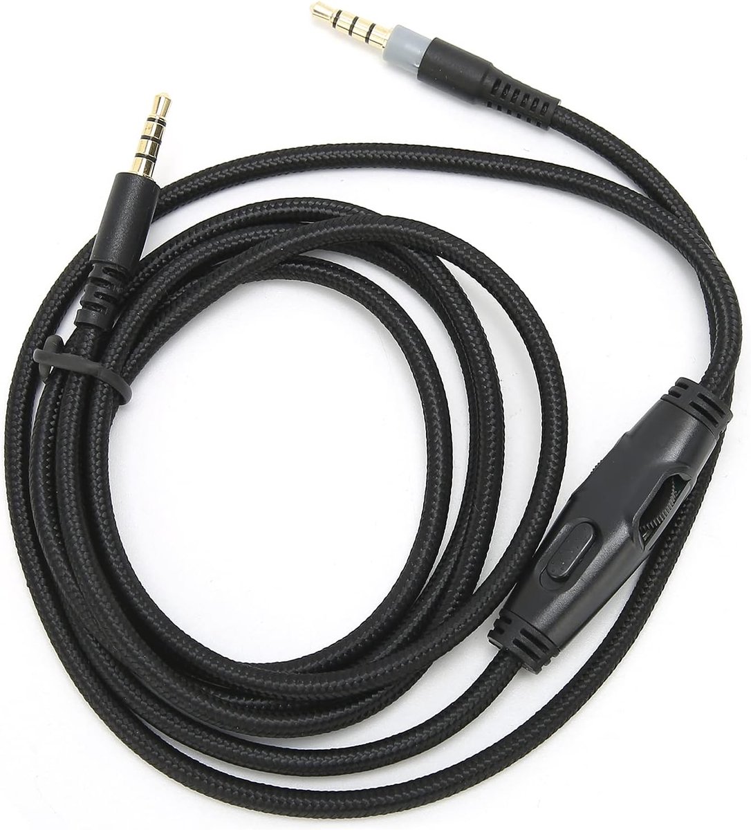 SnelShoppen - 3.5mm Hoofdtelefoon Kabel 1.5m met Volume Controle voor Gaming, Muziek & Streaming, OFC Koper Draad, Compatibel met Cloud en Cloud Alpha