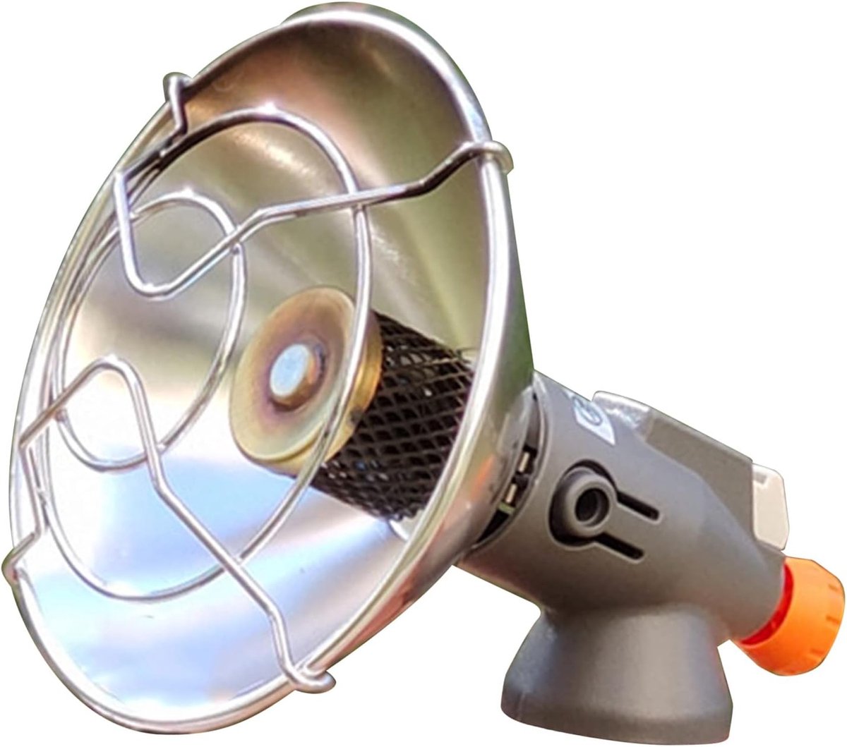 SnelShoppen - Gas Heater Buiten - Piezo Ontsteking Terrasverwarmer - Draagbare Gas Heater voor Tuin, Camping en Buiten - RVS, Aluminium en ABS - Veili