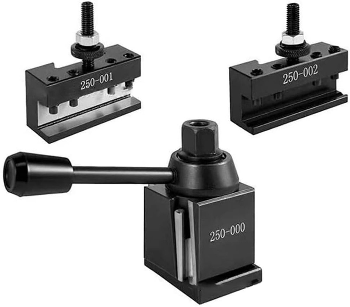 SnelShoppen - 3PCS Snelwissel Wedge Type Gereedschap Houder Set 250-000 250-001 250-002, Hoge Kwaliteit Stalen Gereedschap Houder voor Precisiewerk