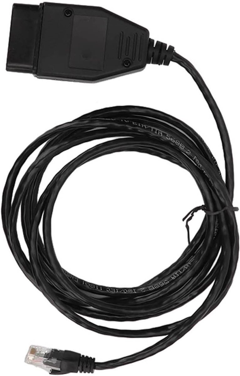 SnelShoppen - OBD2 Programmeerkabel voor F Serie, 3 Serie, Zwart Encoding Kabel ENET Interface Kabel Vervanging, Duurzaam ABS en Rubber