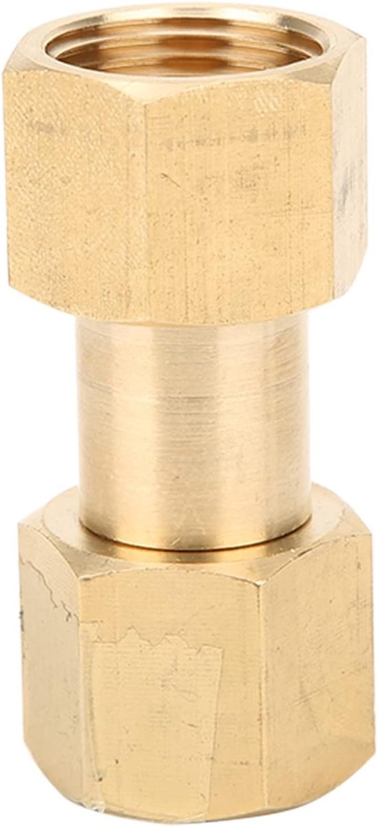 SnelShoppen - CGA-320 naar CGA-580 Cilinder Adapter CO2 Tank naar Argon Regulator, NPT 1/4 Messing, Nylon Sluiting, Veilig en Betrouwbaar voor Lucht-