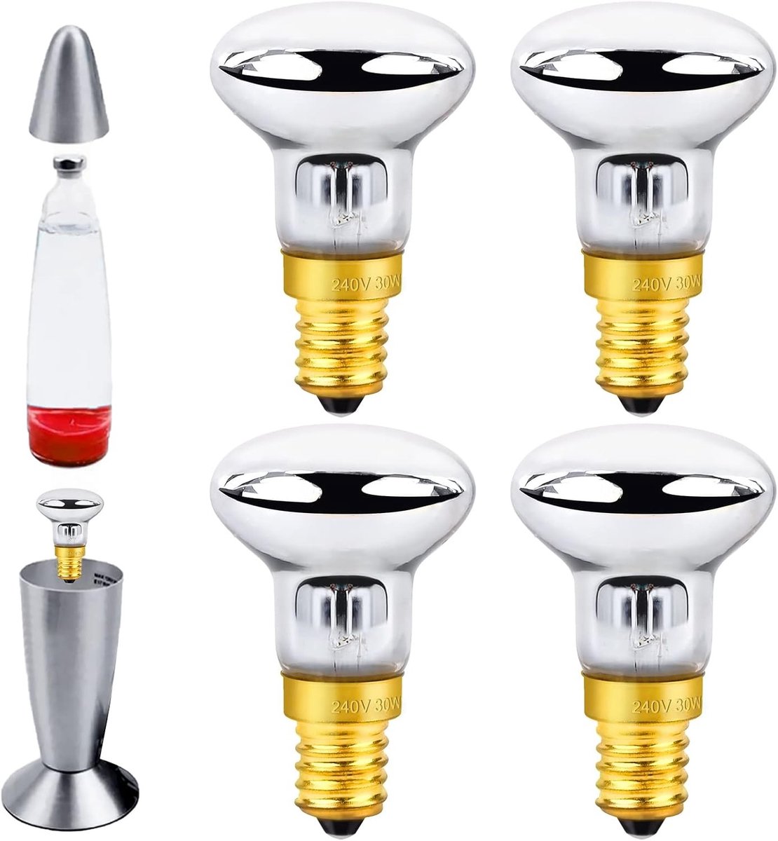 Lavalampen Gloeilampen - Warm Wit - E14 - 30 W - Voor Lavalampen en Glitterlampen