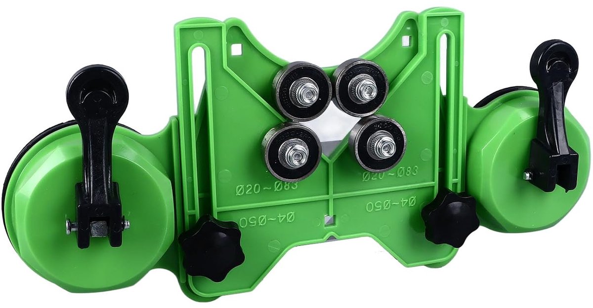 SnelShoppen - Verstelbare Tegel Boorgids Jig Fixture - Precisie Boorgids voor Keramiek, Glas, Porselein, Marmer - Inclusief 2 Zuignappen - Handig en D