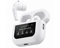 Phreeze TWS9 Pro ANC - Draadloze Oordopjes - Noise Cancelling Oortjes - Bluetooth Oordopjes - In Ear Oortjes - Muziek, Bellen & Sporten - Oplaadcase met Scherm