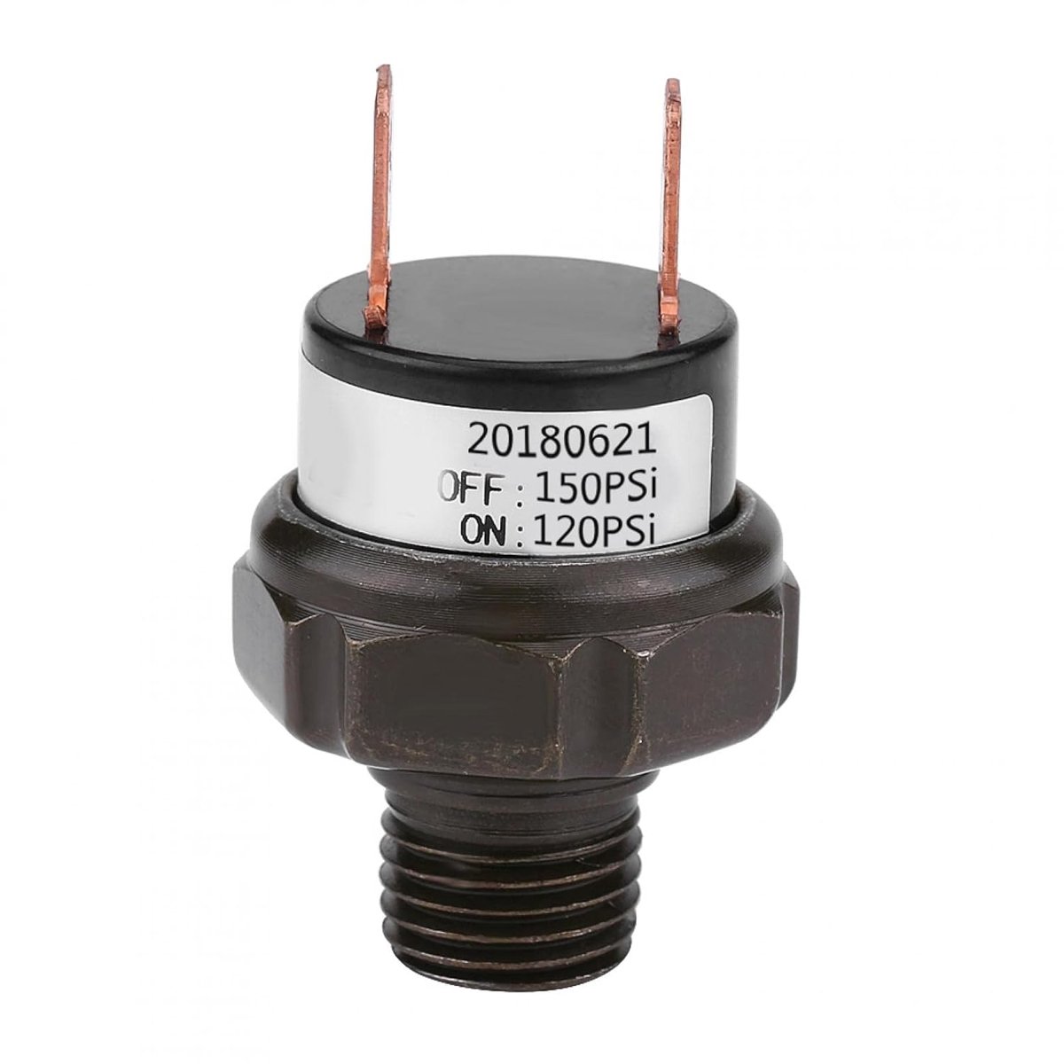 SnelShoppen - 12V Universele Automatische Luchtcompressor met Druksensor, 120150 psi, Hoogwaardige Metaal, Vervangingsonderdeel voor Auto, Fiets, Camp