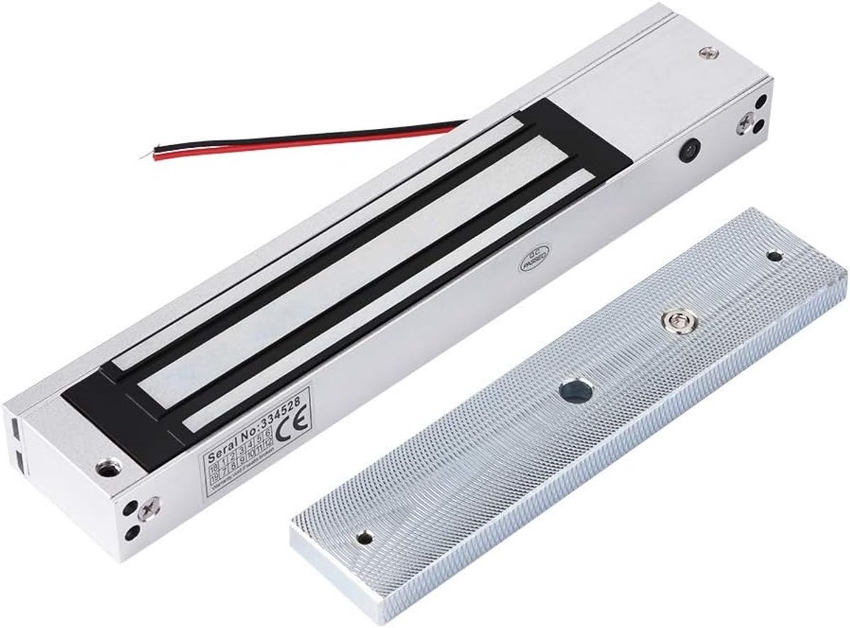SnelShoppen - Elektrisch Magneetslot Toegangscontrolesysteem 600 lbs, Crashbestendig, Veilig en Duurzaam, Inclusief Anti-Diefstal Schroeven, Geschikt