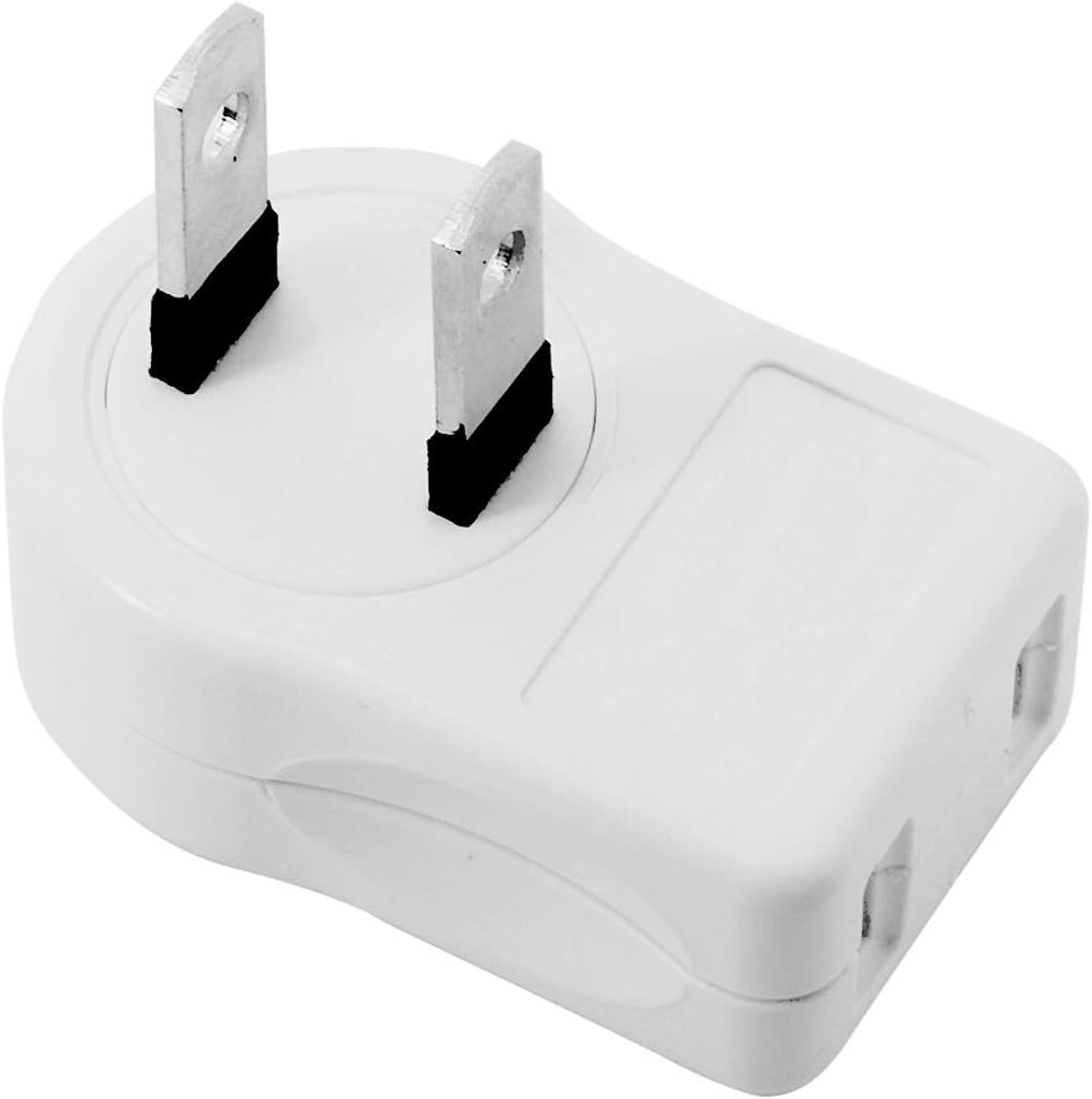 SnelShoppen - Power Strip USA Verlengsnoer Adapter 90 Graden Links Rechts Hoek NEMA 1-15P 2 Polig 2 Stopcontacten Ideaal voor Thuis, Kantoor, Camping