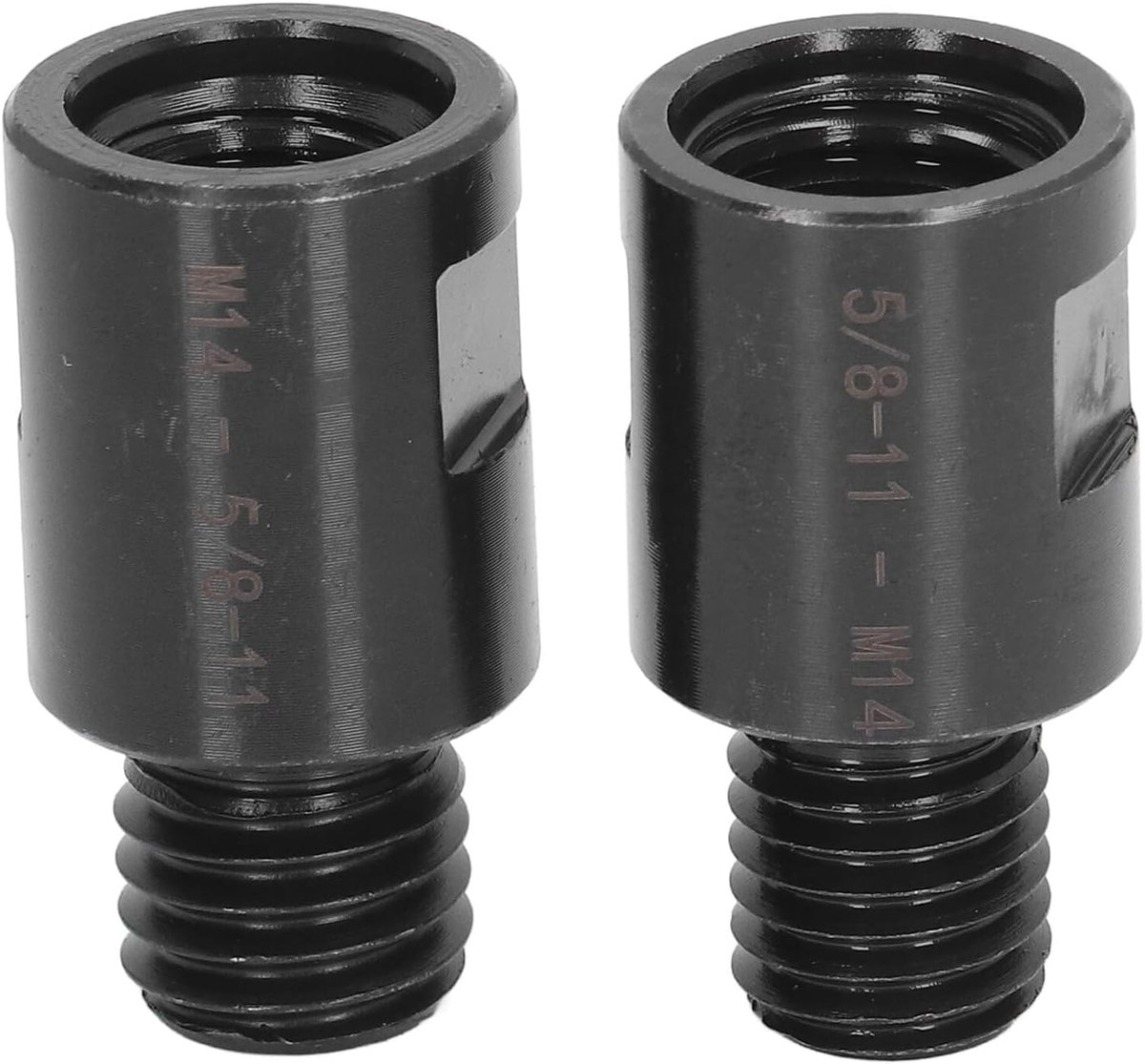 SnelShoppen - Draadadapter Set 2 Stuks Legeringsstaal 5/8 Inch naar M14 & M14 naar 5/8 Inch Conversie Adapters voor Boorpers, Draaibank, Gatzaag, Beke