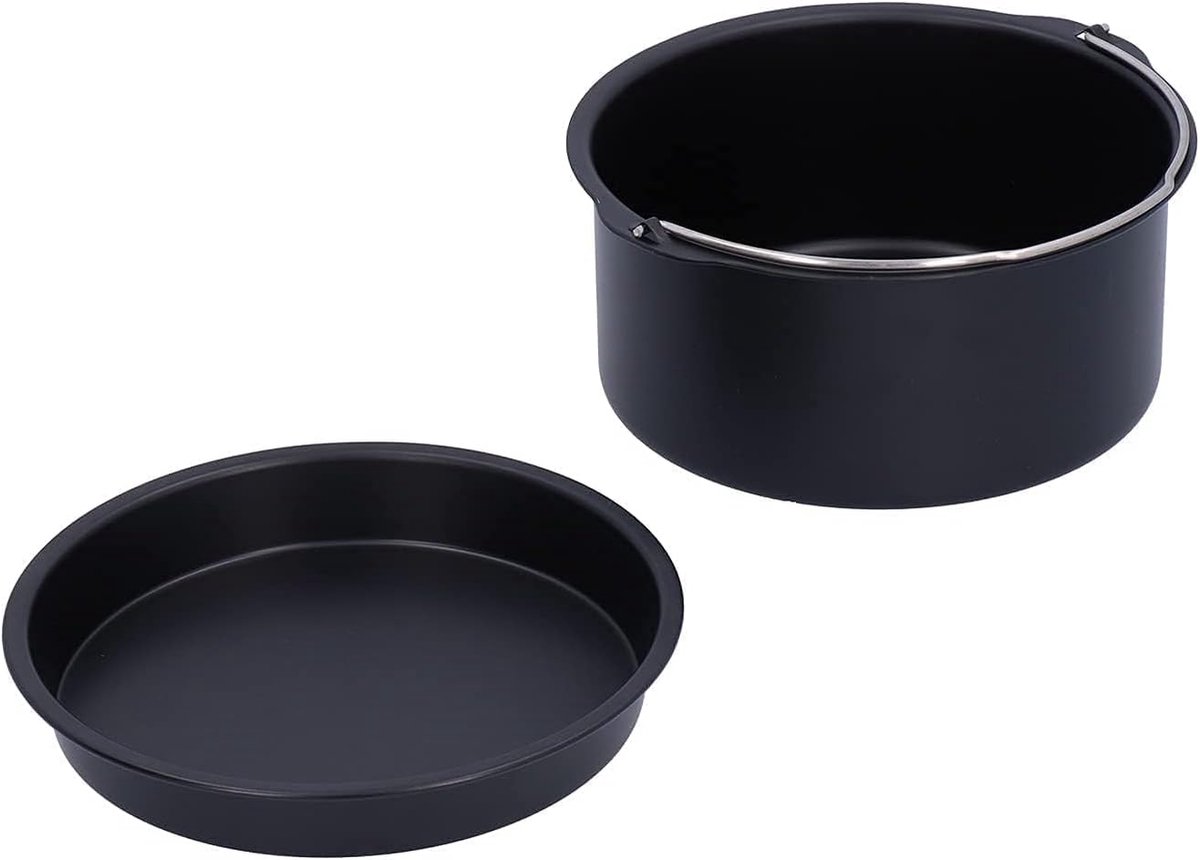 SnelShoppen - Accessoires voor Airfryer Taartvorm Pizza Pan, Non-stick Bakvorm voor Huishoudelijk Bakken, Geschikt voor Alle Elektrische Frituurpannen