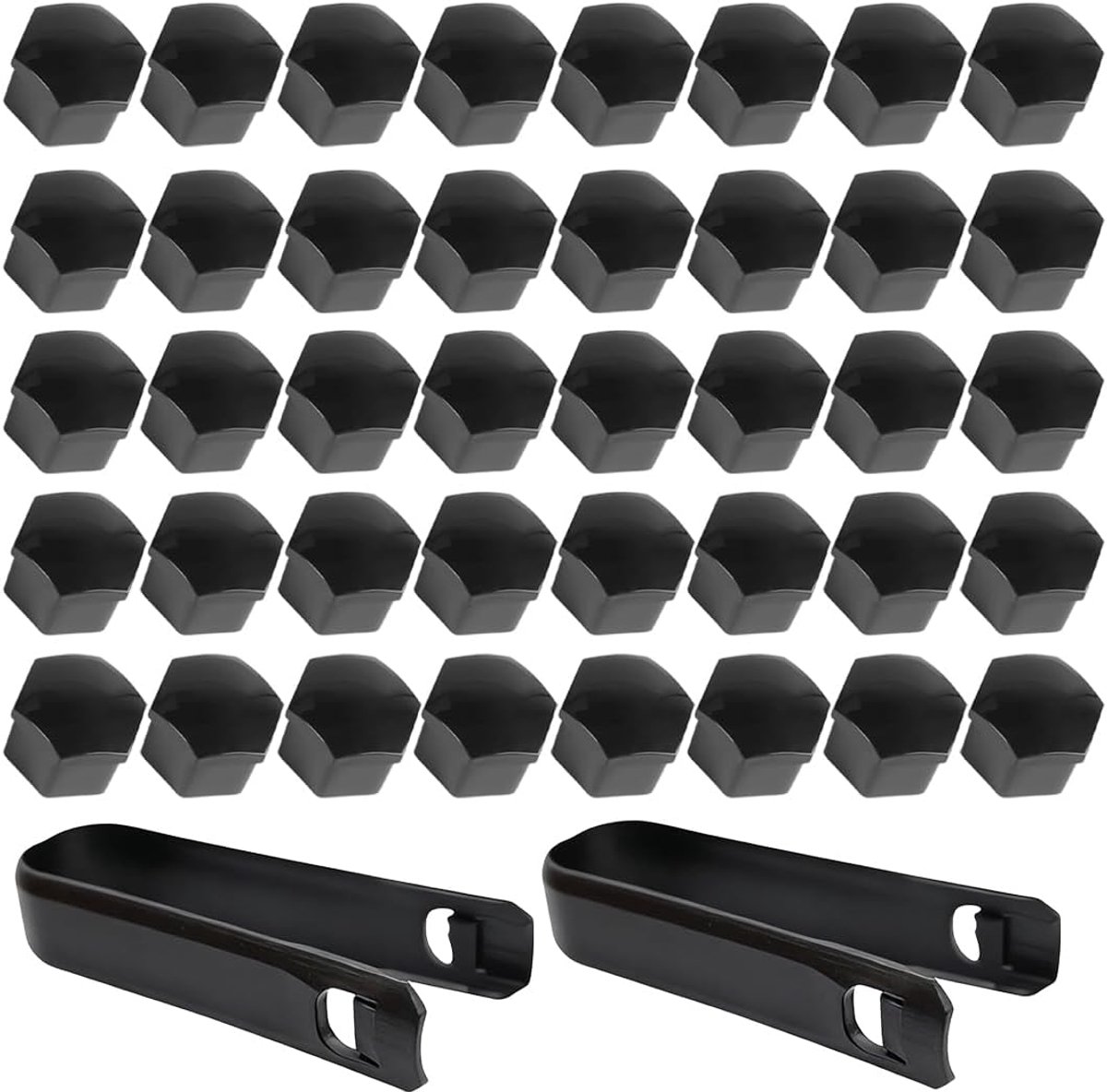 SnelShoppen - Pack van 40 Universele 19 mm Wielbout Caps, Schroefdeksels voor Auto Wiel Caps, Kunststof Groef Wielmoeren, Antidiefstal Schroef Caps me