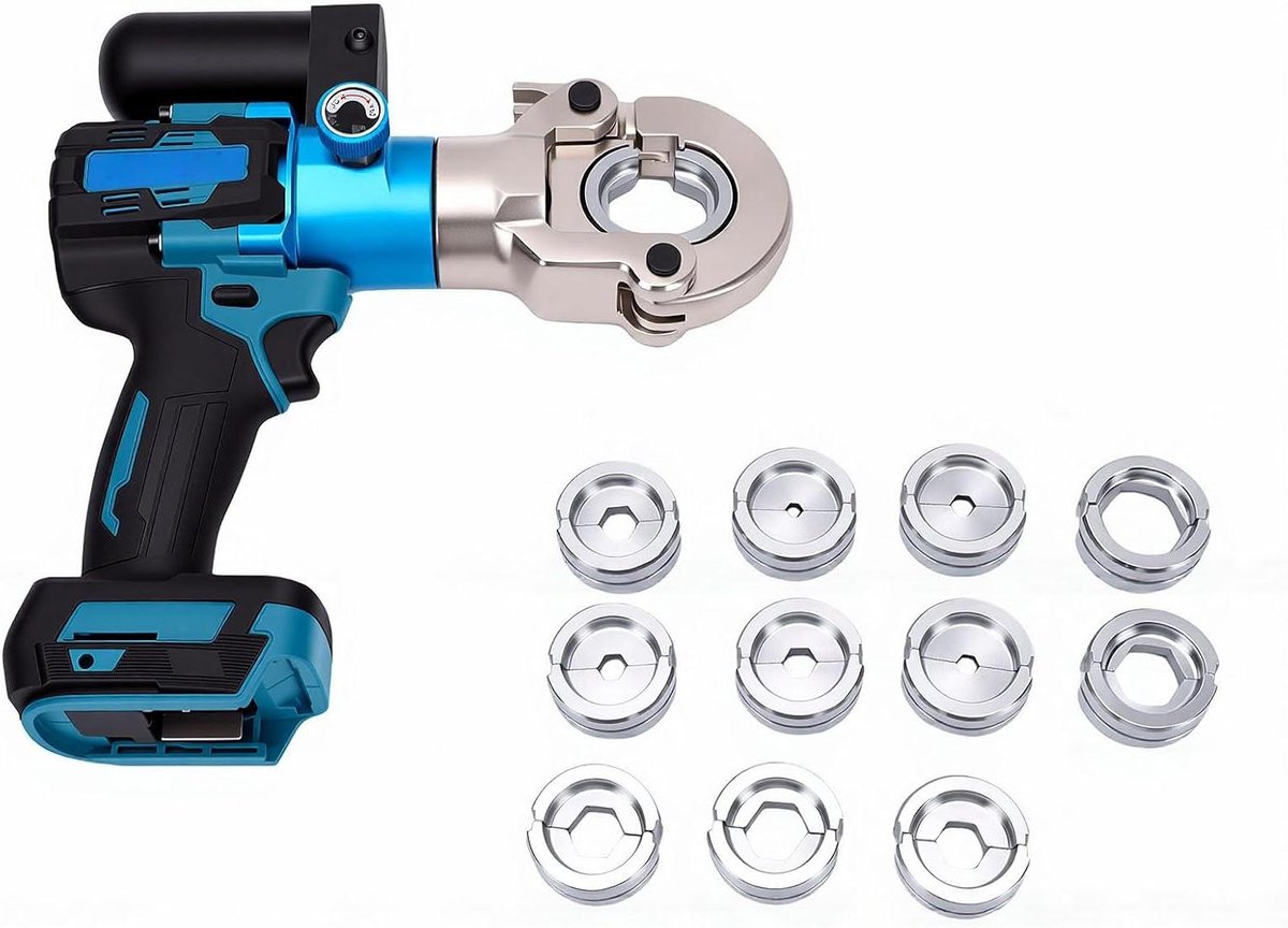 Elektrische Krimptang - Hydraulisch Gereedschap - Kabels Verwerken - 90KN Krimpkracht - 10-300 mm² - Zwart