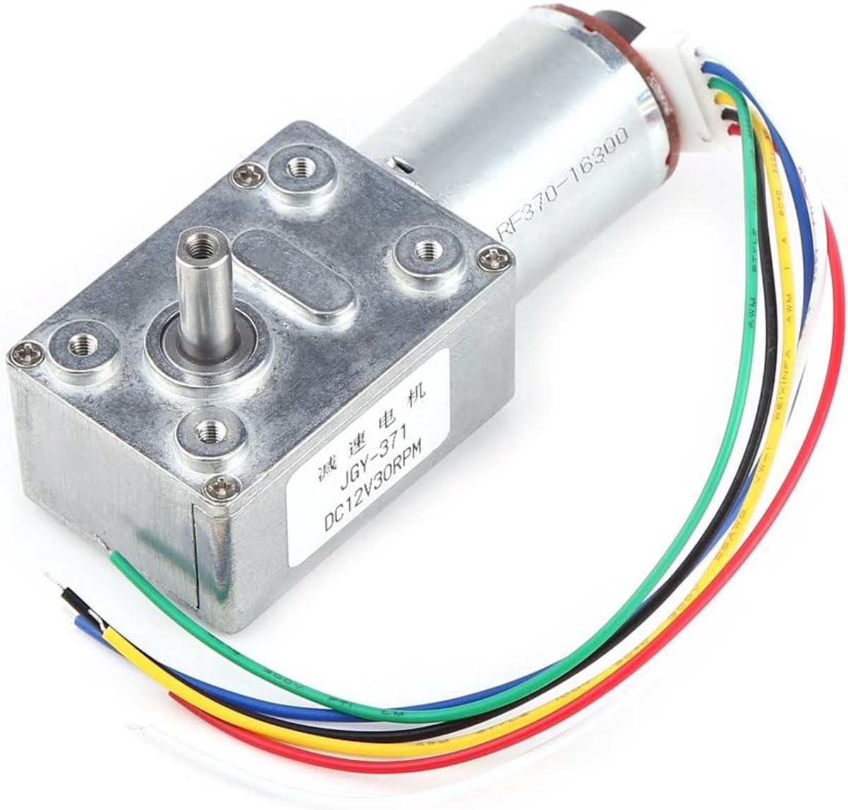 SnelShoppen - DC 12V Hoge Koppel Turbine Boor Turbo DC Versnellingsmotor met Encoder, 30RPM, Zelfvergrendeling, Geluidsarm en Duurzaam voor Tuin, Hobb