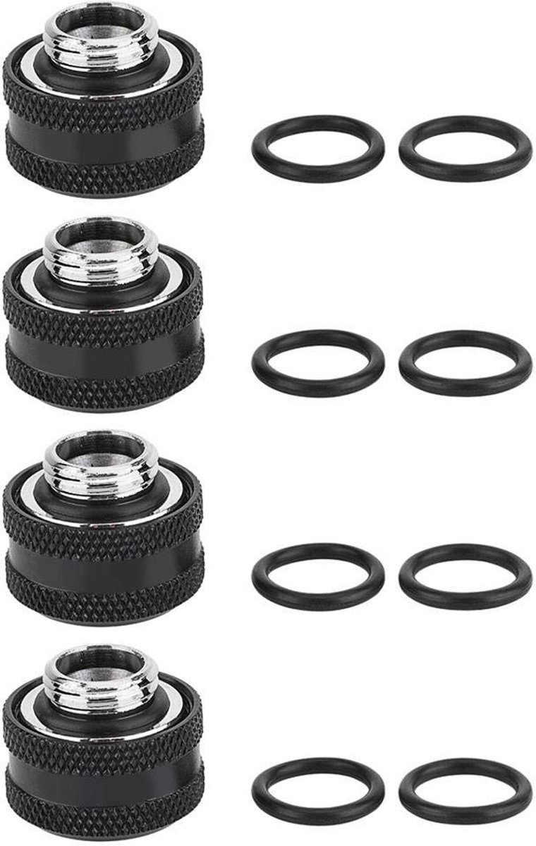 SnelShoppen - Kafuty Waterkoeling Aansluiting, PC Waterkoeling, Messing Buis Schroefverbinding, Geschikt voor Starre Buizen met 16mm Buitendiameter (4