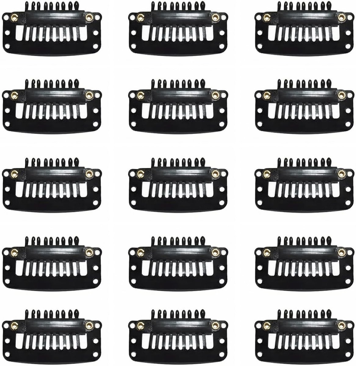 Wig Clips 15 Stuks - 9 Tanden U-Vormig Metaal - Sterke Grip - Ideaal voor Haar Extensions - ShopVlot