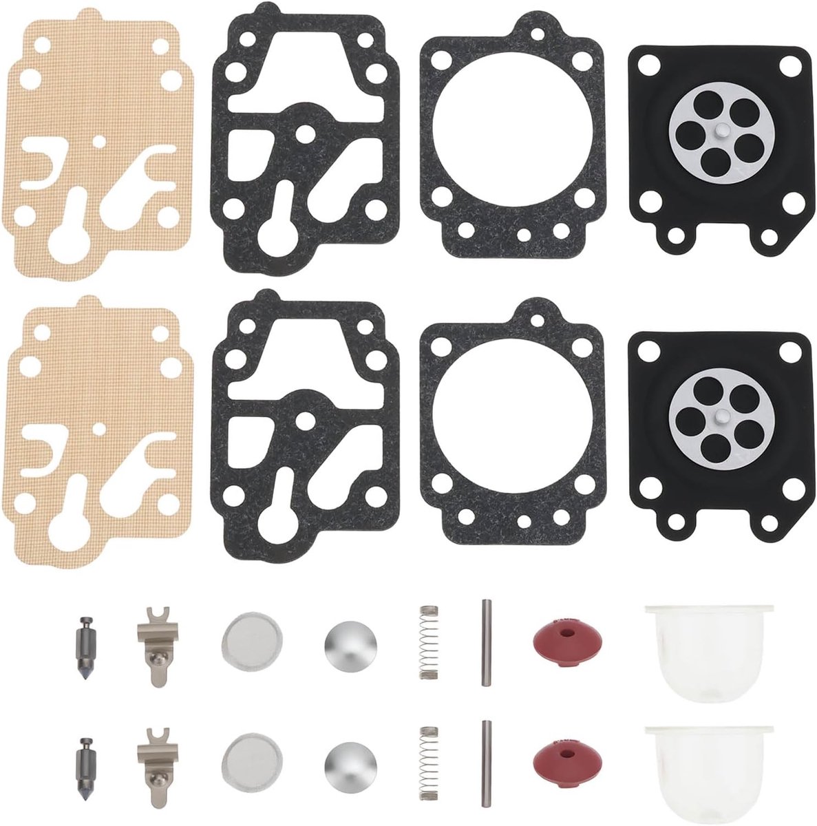 SnelShoppen - 2 Sets Bosmaaier Carburateur Pakking Kit voor 40-5 44F-5 34F - Compleet Onderhoudsset voor Betrouwbare Motorprestaties