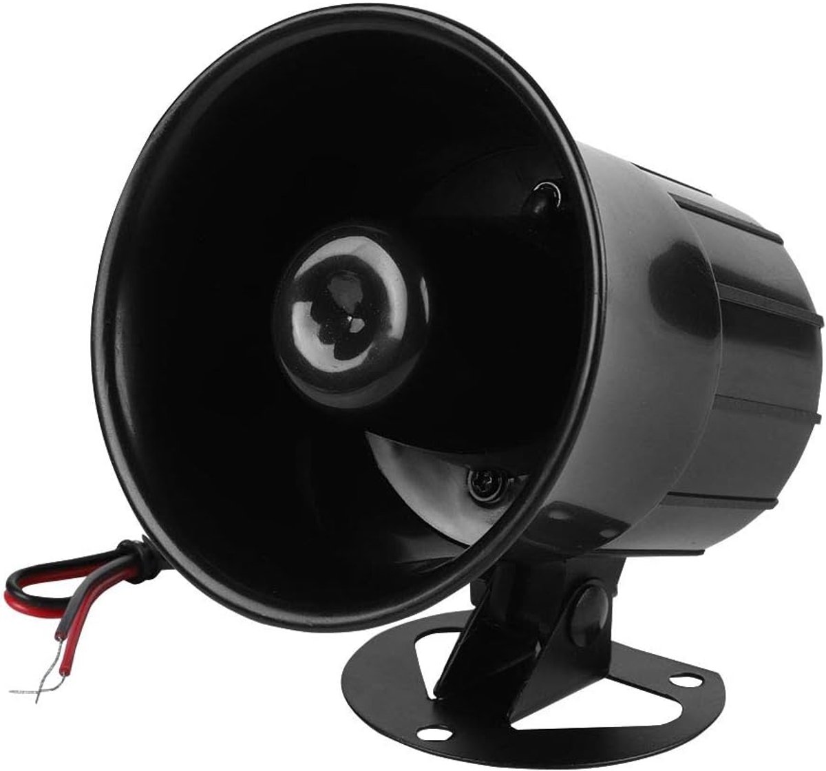 SnelShoppen - Speaker Alarm Sirene Hoorn 110dB Beveiligingssysteem voor Binnen/Buiten - 12V 115bb Tweeter Speaker met ABS Vlamvertragende Behuizing
