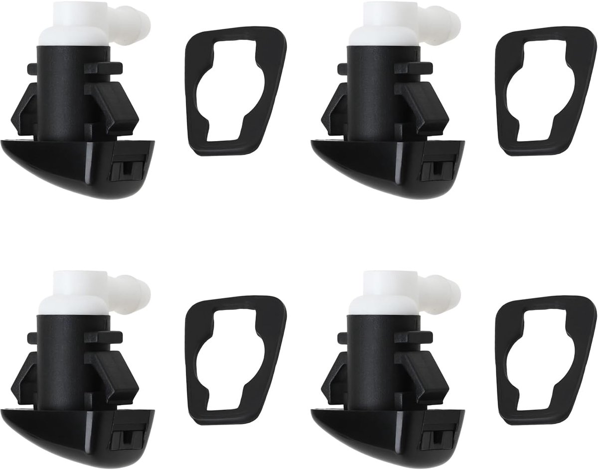 SnelShoppen - 4 Stuks Auto Windscherm Ruitenwissersproeier Nozzles Links Rechts Compatibel met Dodge Dart 2013-2016, Verbeterde Spuitprestaties, Inclu