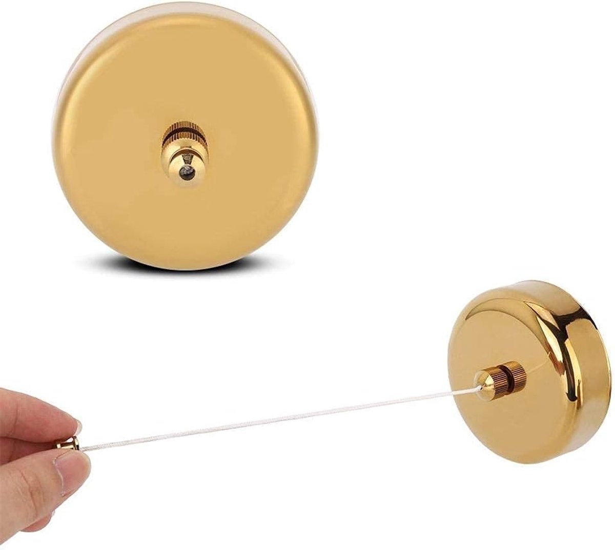 SnelShoppen - Retractable Wasdroger, Uitschuifbare Kledinglijn RVS Wandgemonteerd, 2.8 Meter, Goud, Ideaal voor Thuis en Camping