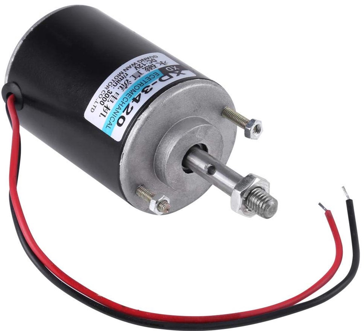 SnelShoppen - Permanente Magnet DC Motor 12/24V 30W Hoog Snelheid Keerbare Elektrische Gear Motor voor DIY Generator, 3500rpm, Laag Geluid, Ideaal voo