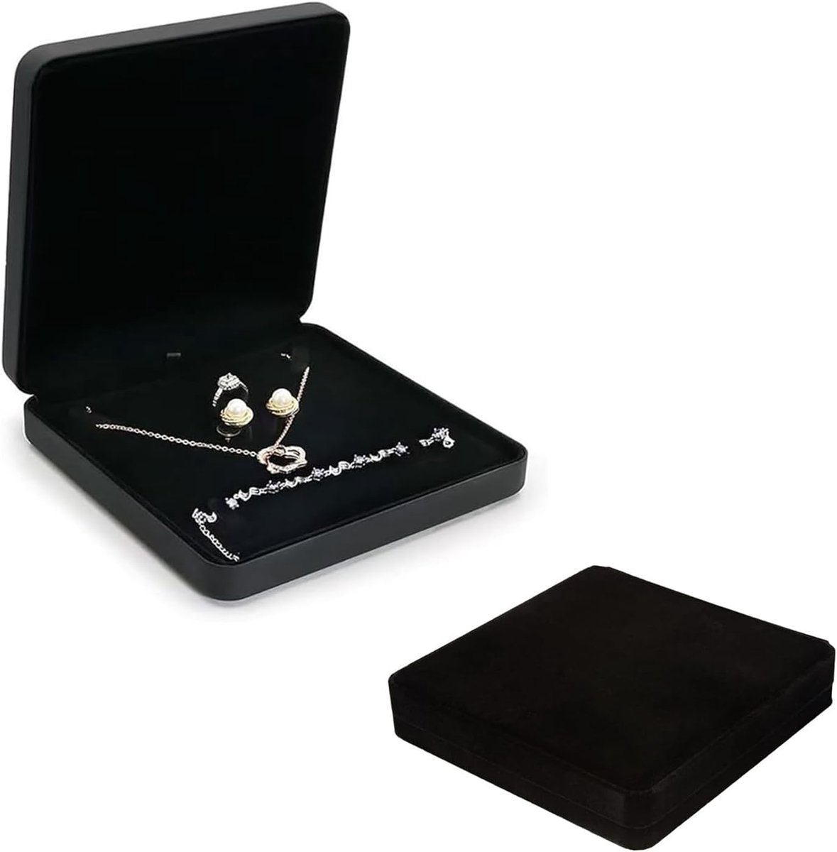 Velvet Large Necklaces, Velvet Jewelry Box, Velvet Jewellery Box, Jewellery Box for Necklaces, Earrings, Rings - ShopVlot