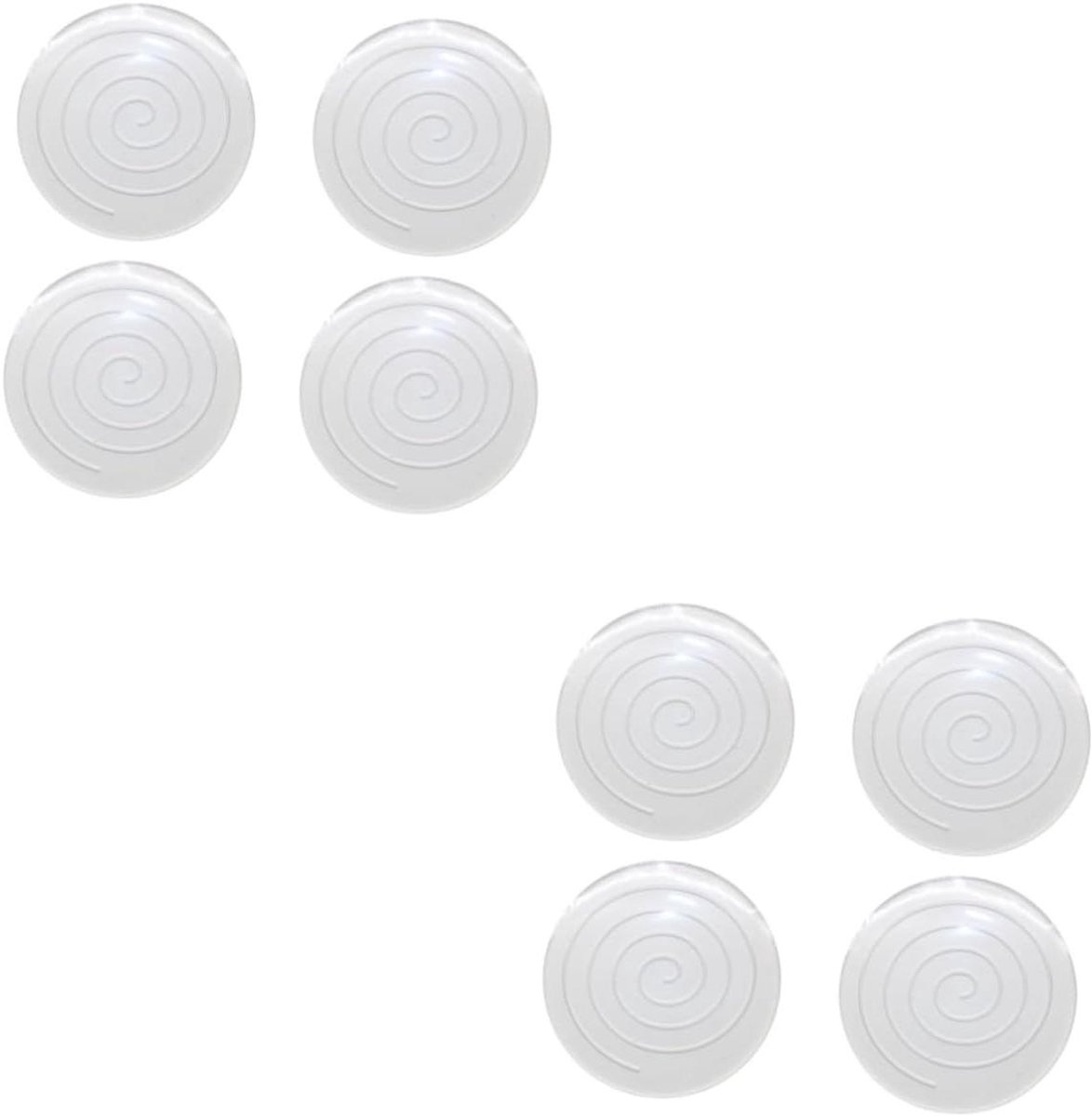 Stoelpootdoppen - Meubelbeschermers Vloer - Meubels Verplaatsen - Antislip Siliconen - 6x6x0.8 cm - Transparant