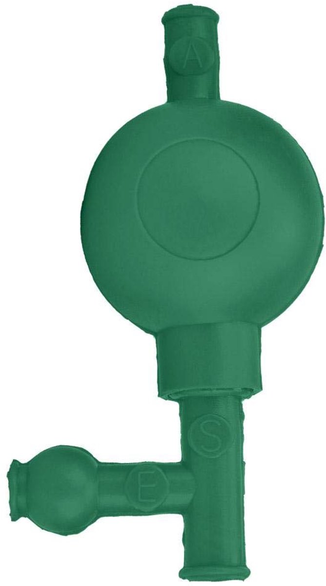 SnelShoppen - 2 Stuks Rubber Zuigbal, Laboratorium Rubber Suction Ball met 3 Ventielen, Veilige Druk Kwantitatieve Pipet Vuller, Elastisch Rubber, Hog