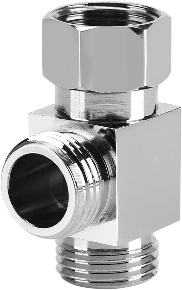 SnelShoppen - G1/2" Messing 3-Weg T-Vorm Adapter Toilet Bidet Sprayer Universele Douche Systeem Onderdelen Vervangingsonderdeel Water Inverter Ventiel