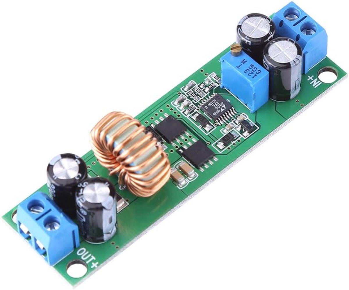 SnelShoppen - Buck Converter Module 10A, Spanningsregelaar DC 6.5V-60V Stap naar 1.25-30V, Verstelbare Voedingsverkleiner, Efficiënt en Betrouwbaar