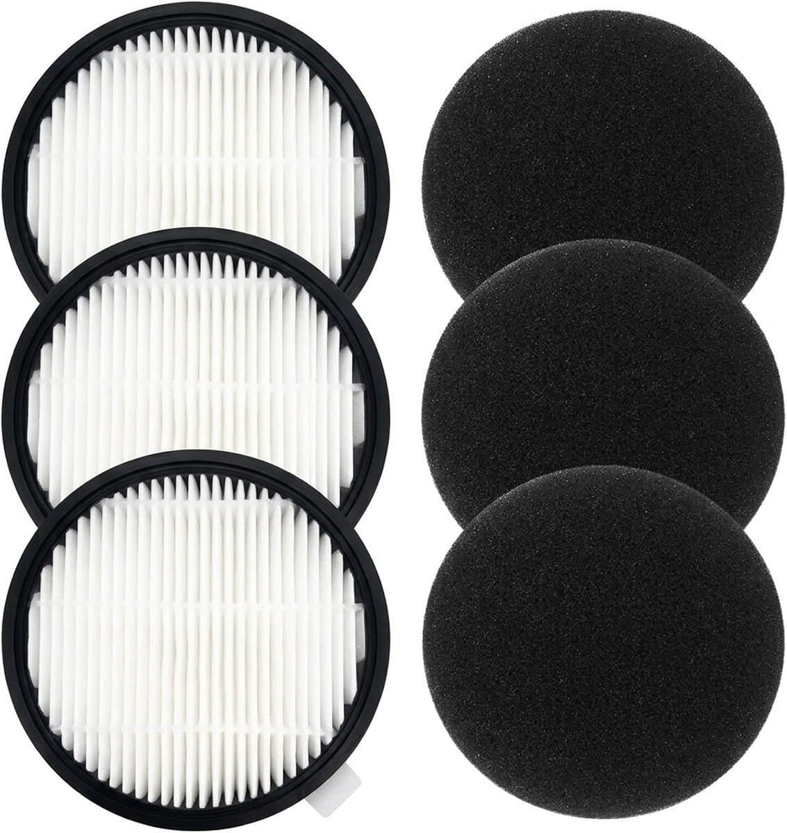 SnelShoppen - Vervangingsonderdelen Set voor Laresar Elite 3 Stofzuiger, 3 x HEPA Filter + 3 x Voorfilter + 1 x Borstel, Wasbaar, Perfect voor Optimal